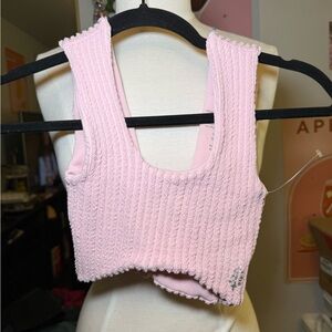 FP Movement by Free People Pink Textured Crop Top